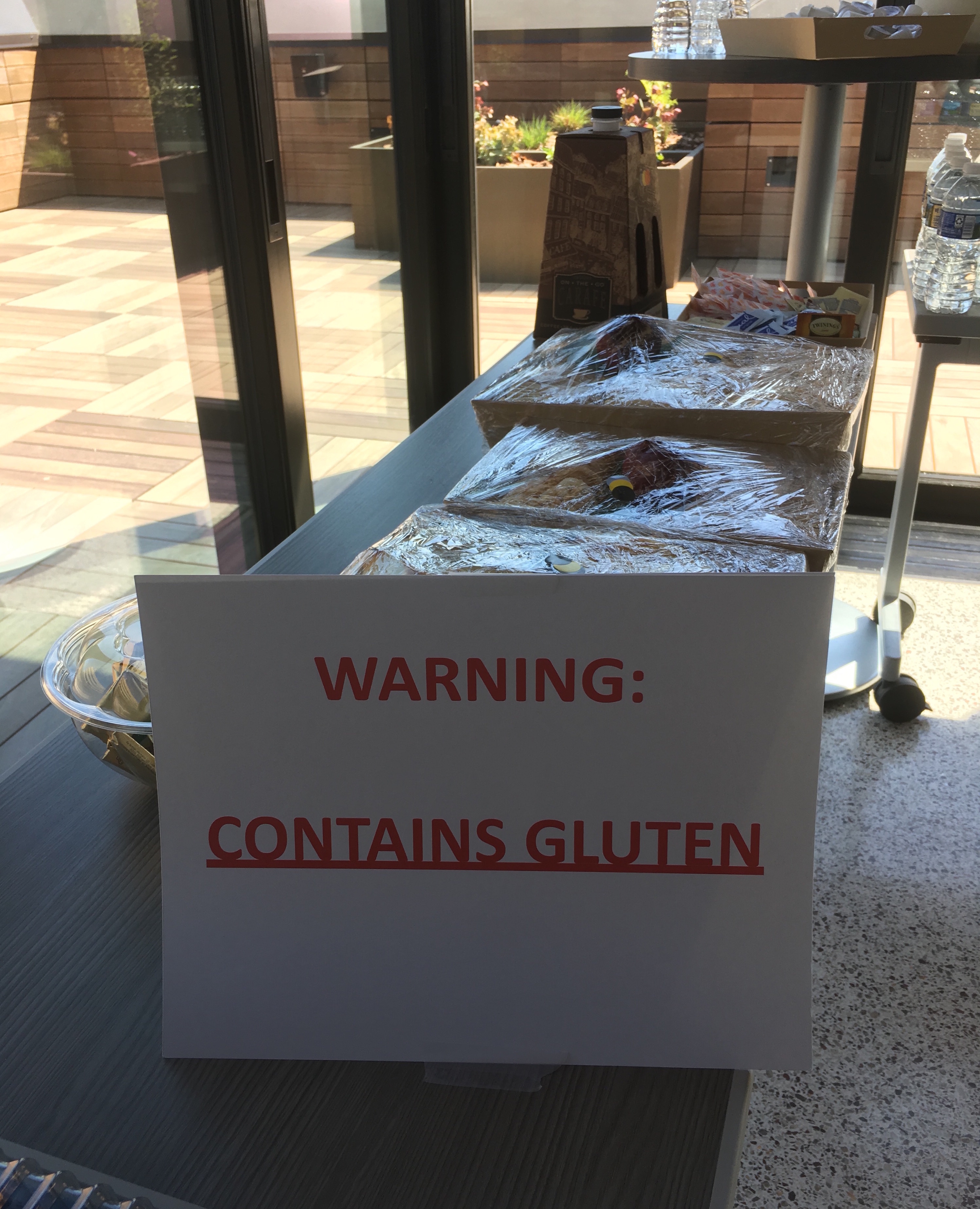 Gluten warning